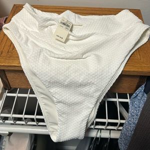 Aerie M White High Cut Cheeky Bathing Suit bottoms - BRAND NEW